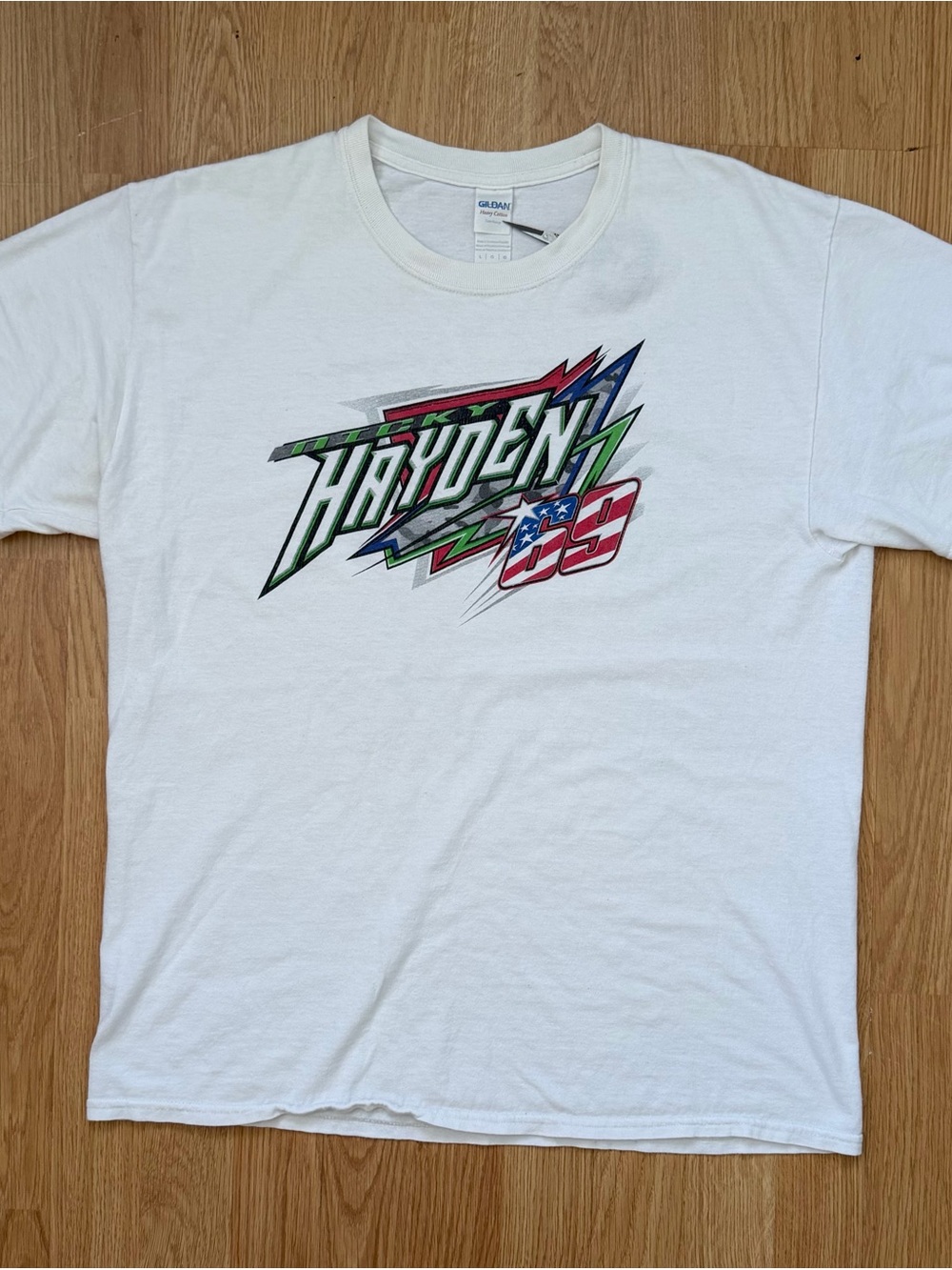 Nicky Hayden 69 Honda Racing Double Sided Graphic T-Shirt Large